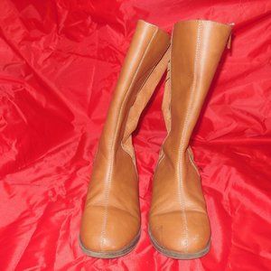 Tall Chestnut Brown Boots Size 2 Girls EUC